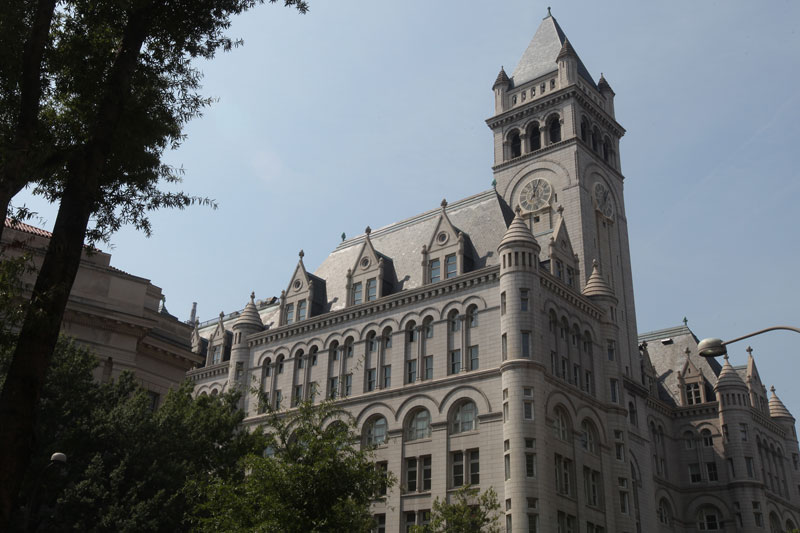 Real estate developer Donald Trump announced the signing of an agreement with the U.S. government to turn the Old Post Office in Washington, D.C. into a $200 million luxury hotel. Photographer: Julia Schmalz/Bloomberg